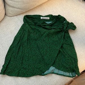 Reformation Britta wrap skirt